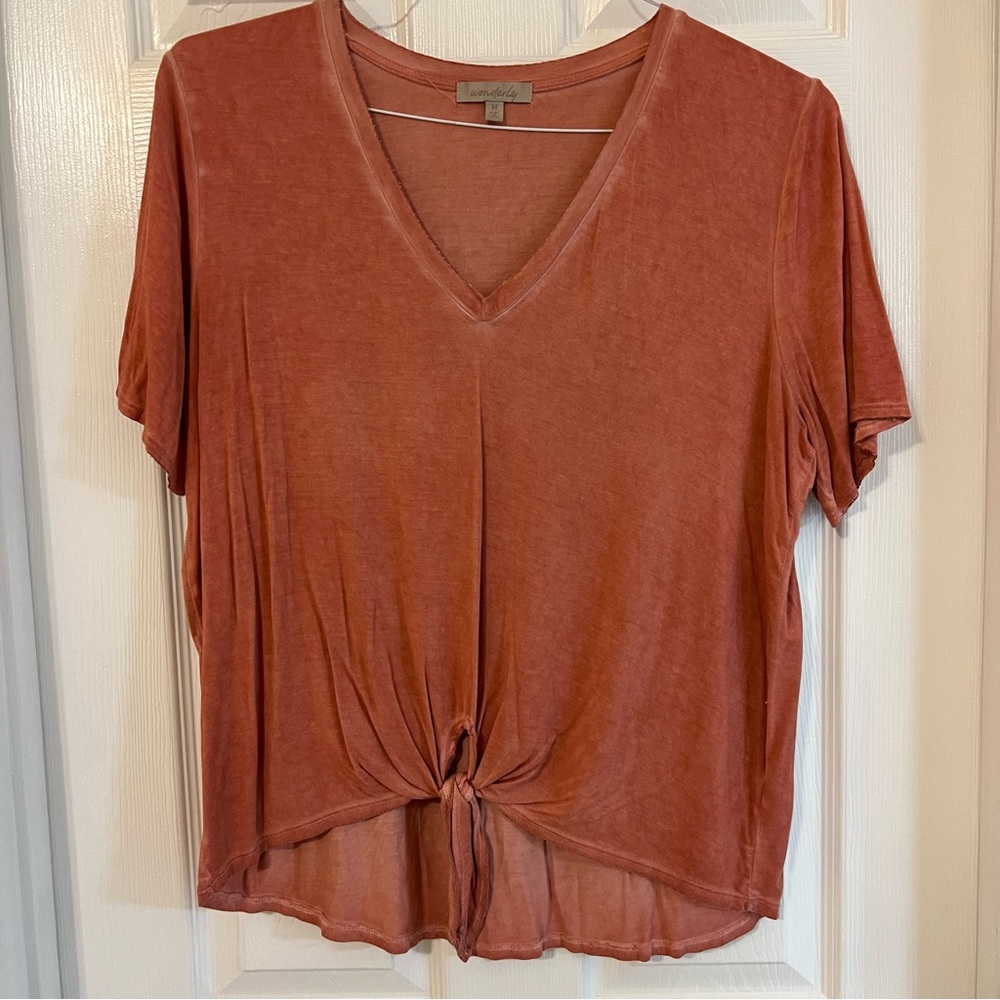 Tie front t-shirt